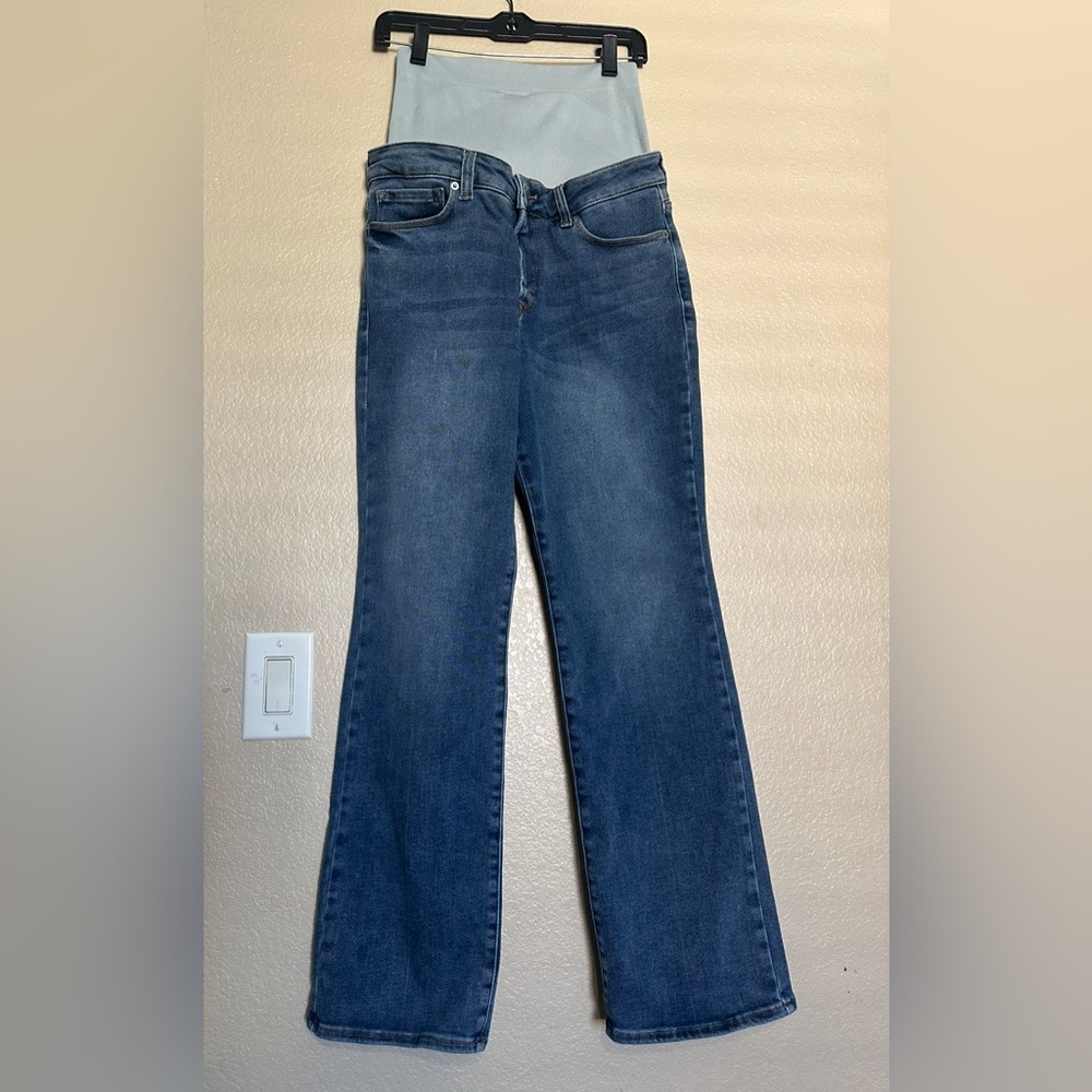 Blanqi High-Rise Flare Jeans with tummy control panel